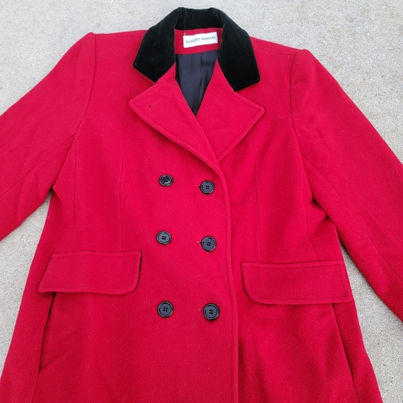 VINTAGE WOOL Women’s Long Coat Size 12/14 - Picture 2 of 8